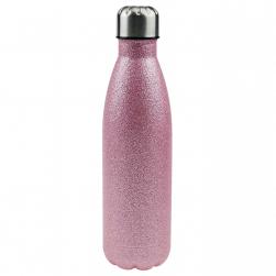 Butelka Termos z własnym nadrukiem 500ml różowy brokat